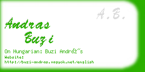 andras buzi business card